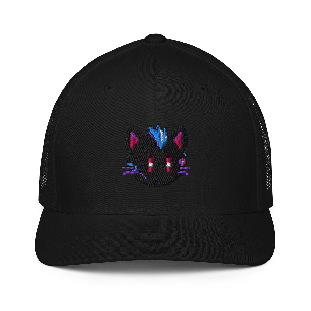CannaCat Cyber Crystal Trucker Hat