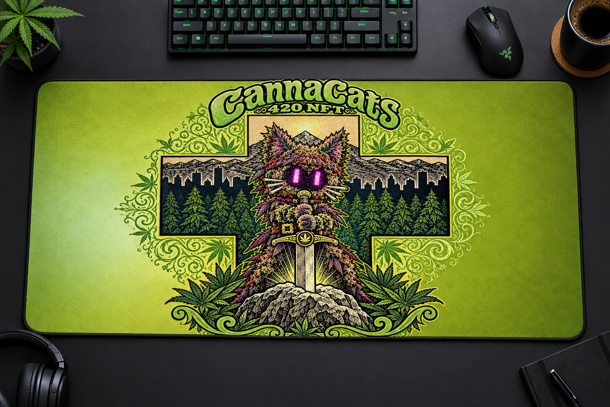 CannaCats 420 NFT Desk Mat