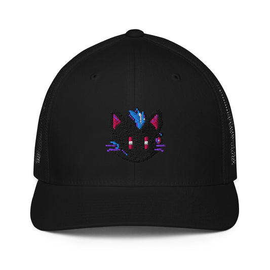 CannaCat Cyber Crystal Trucker Hat